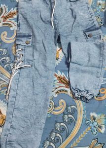 Stylish Acid Wash Cargo Pants