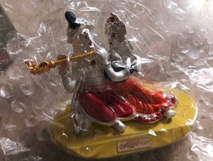 Krishna Radha Flute Statue Car divinity