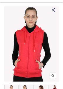 Monte carlo pink sleeveless hooded sweatshirt