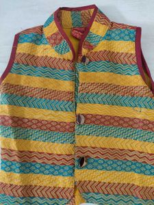 Ethnic Jacket and Maroon Dhoti Pants