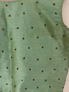 Embellished Mint Green Blouse