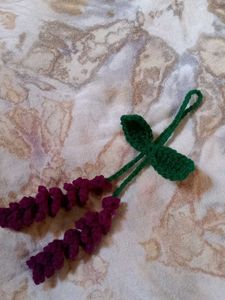 Handmade Crochet Lavender Hair Clip