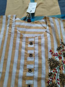cotton  yellow kurti