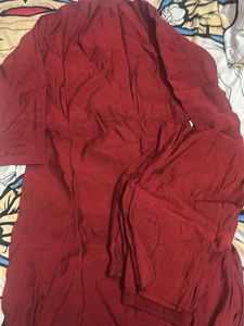 Maroon Kurta Set with Tree Embroidery