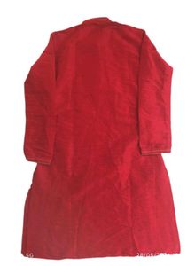 Men's Maroon Silk Kurta Set
