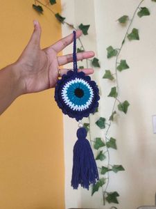 Handmade Evil Eye Crochet car hanger charm