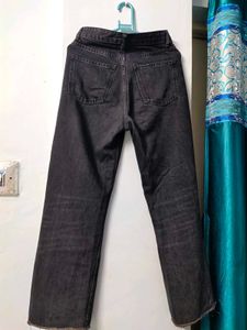 Black Wide Leg Denim Jeans