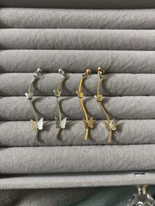 Chic Butterfly Drop Earrings (Gold & Silver)
