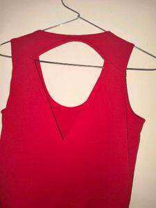 red mini dress