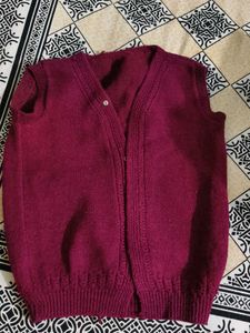 Burgundy Knit Vest