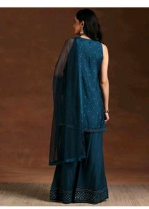 Elegant Teal Kurta Palazzo Set