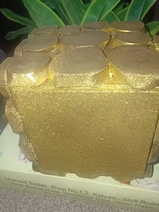 Unique Gold-Tone Planter Pot