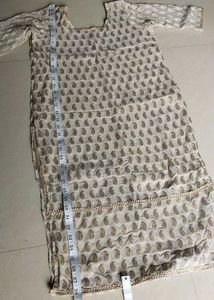 Elegant Kurta with Green Skirt Set
