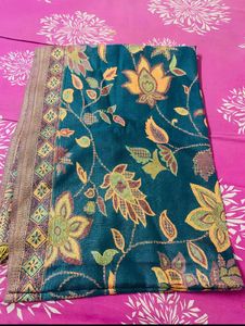 Teal Floral shawl