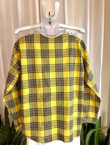 Korean woollen Yellow checkered Shirt