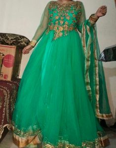 Emerald Green Anarkali Gown