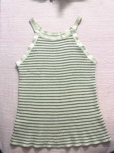 Striped Ribbed Knit Tank Top
