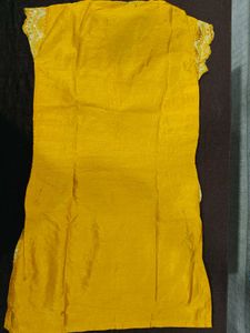Beautiful Yellow Embroidered Saree