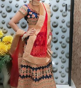 Blue Bridal Lehnga
