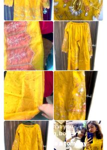 mustard garara suit set