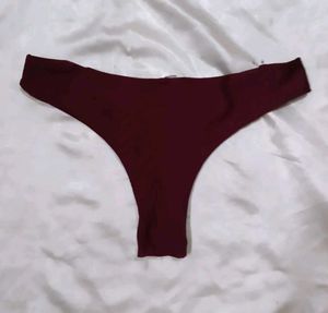 Maroon Ruched Bikini panty