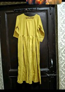 Yellow Kurta with Pink Phulkari Dupatta no lower