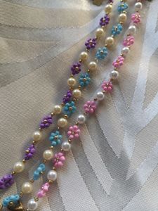 Beaded Flower Accessory set of 3