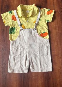 short dungree set for baby boy 18-24months
