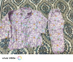 Cute Purple Baby Pajama Set