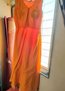 🧡Elegant Flared Orange gown👗
