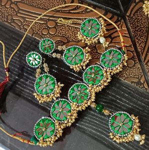 Emerald Mirror Jewelry Set