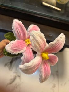 Handmade Pink Pipe Cleaner Flowers