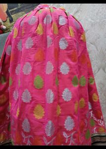 Pink Banarasi Silk Lehenga