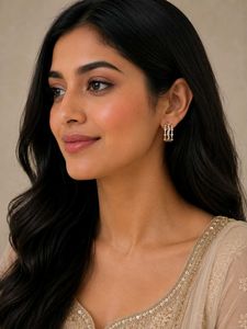 Gold Plated Earrings with Crystals