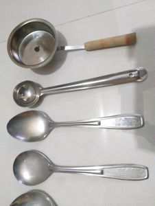 kitchen spoon combo steel, sansi, serving kanchi