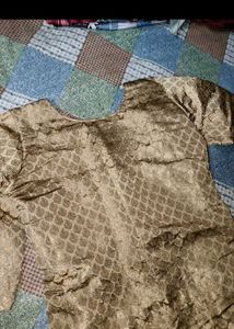 Elegant Golden Brocade Kurta