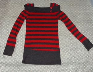 Striped Long Sleeve Tunic Top