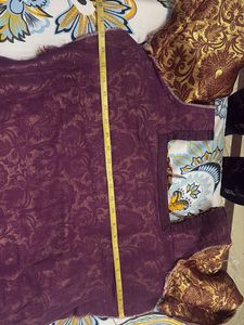 Elegant Brocade Suit - Rich Maroon &amp; Gold