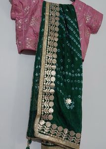 Pink Sequined Ethnic Blouse