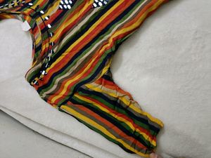 Straight Kurta With Multi Colour Stripes ...With M