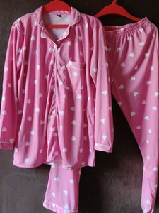 Heart Print Pajama Set