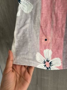 Floral Print Cold Shoulder Top