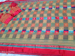 🇳🇿💫💗 Multicolour Elegant Checked Saree