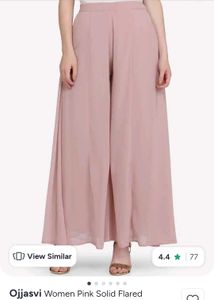 Elegant Pink Flared Palazzos
