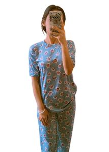 Comfortable Blue Floral Nightsuit