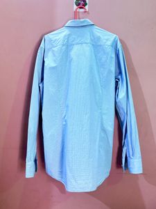 HUGO BOSS Men's Light Blue Patterned Dress Shirt