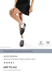 Black Pleated Mini Skirt