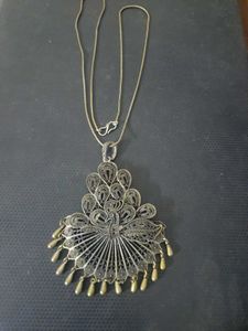 Peacock Filigree Necklace