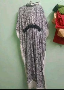 Stylish Leopard Print Fringe Gown