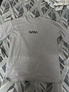 Grey NASA Long Sleeve T-Shirt